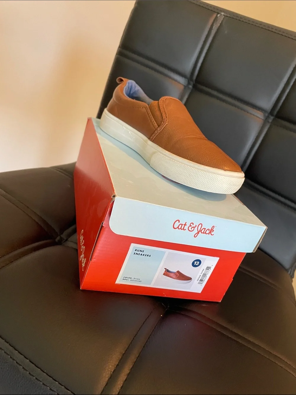 Cat & Jack Brown Slip-On Casual Sneakers